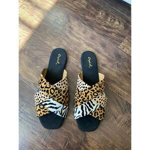 Leopard Print sandals (size 7.5) NWT